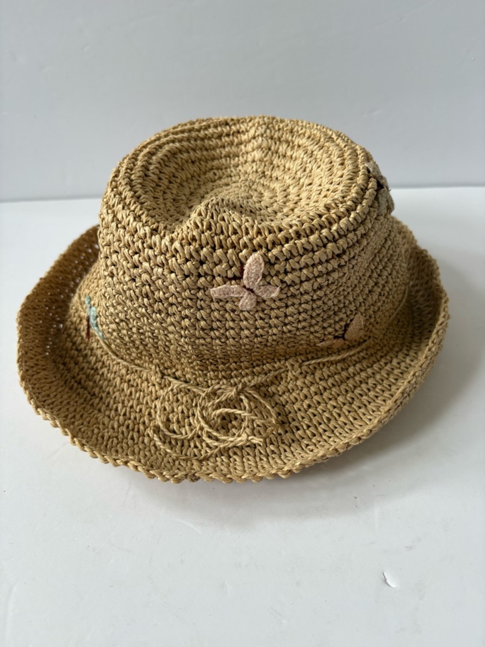 Women’s Packable Woven Bucket Hat Butterfly Novelty Resort‎ Cruise Coastal Vacay